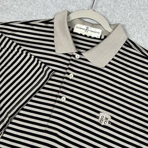 Fairway‎ Greene Shirt Mens L Polo Black Striped Old Warson Country Club Golf SS